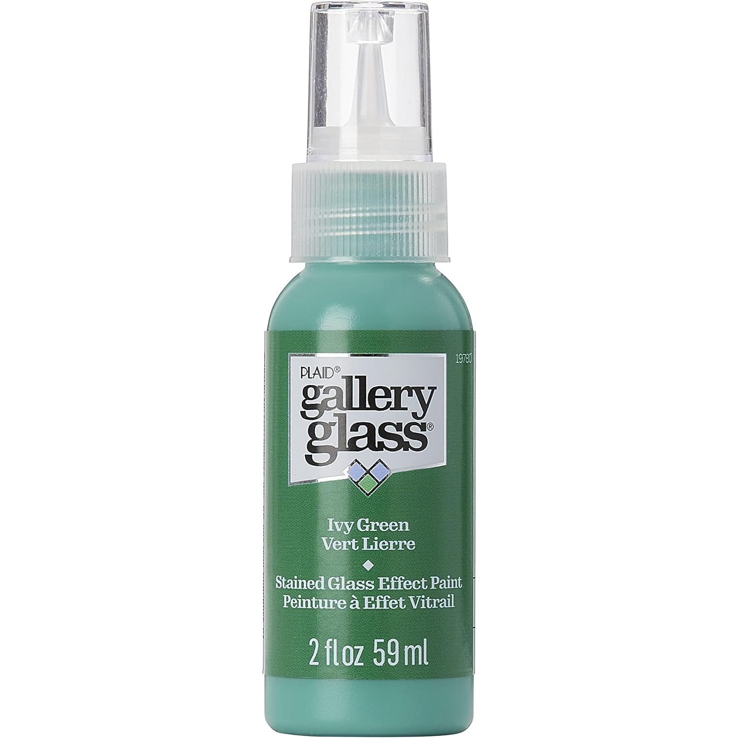 Gallery Glass, Ivy Green Stained Glass 2 fl oz Brilliant Smooth Finish Paint, Perfect for Easy to Apply DIY Arts and Crafts, 19780