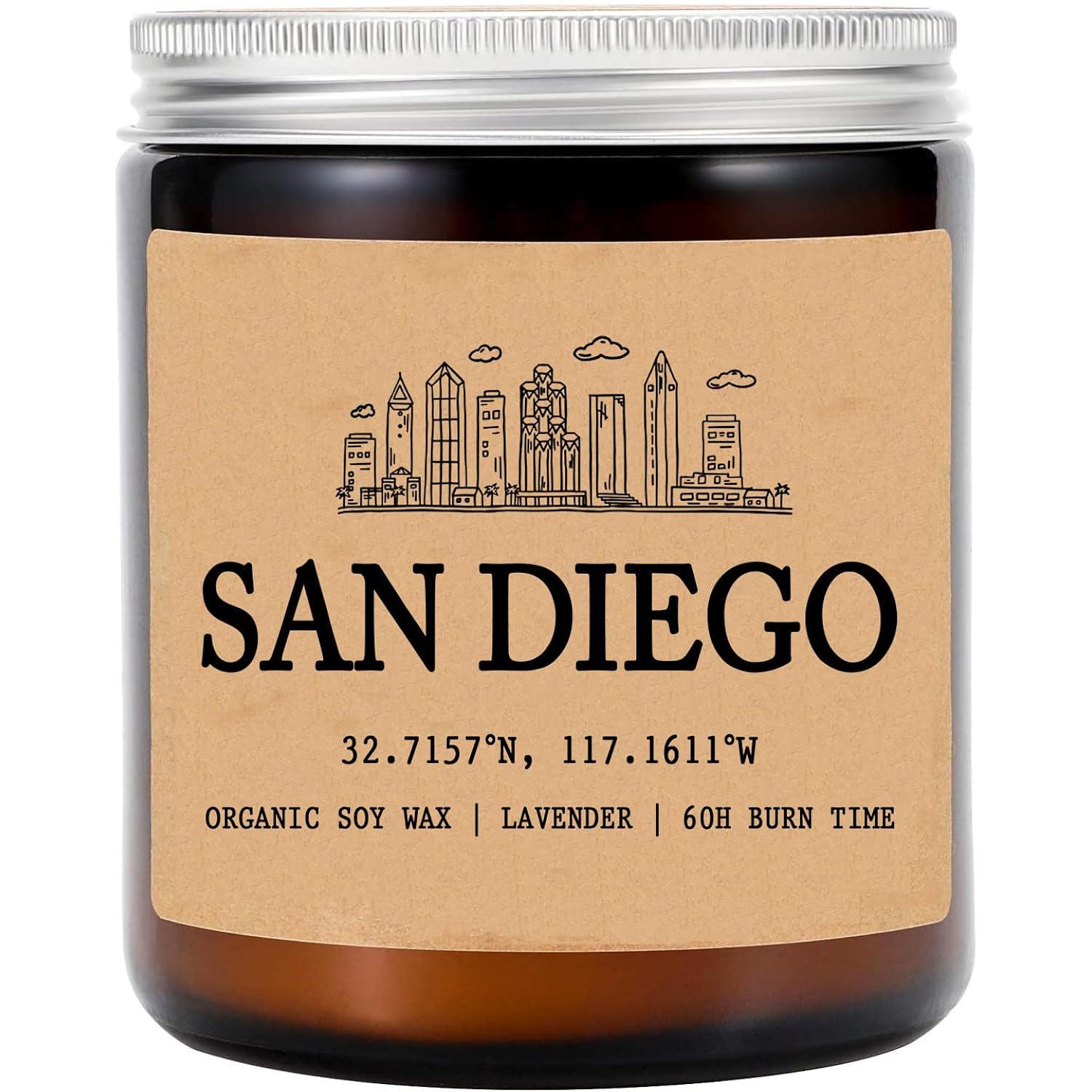 San Diego I California Scented Candle - Organic Soy Wax - Gift For Her - Gift For Him - New Home Gifts - Birthday Gift For Friend - National Park Gifts - State Candles