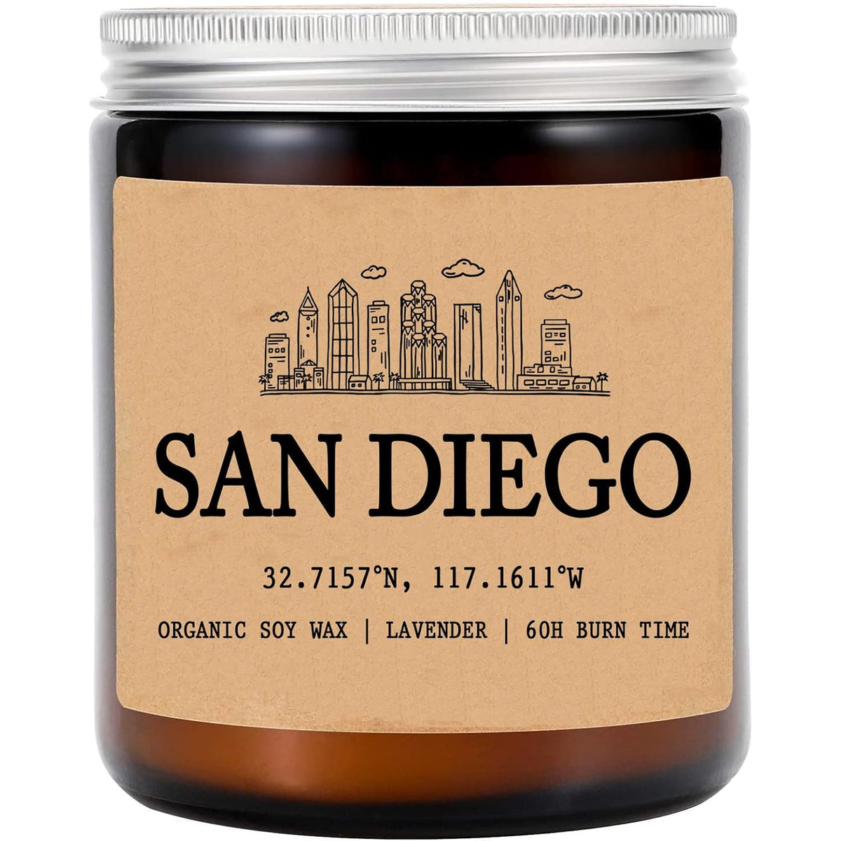 San Diego I California Scented Candle - Organic Soy Wax - Gift For Her - Gift For Him - New Home Gifts - Birthday Gift For Friend - National Park Gifts - State Candles