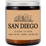 San Diego I California Scented Candle - Organic Soy Wax - Gift For Her - Gift For Him - New Home Gifts - Birthday Gift For Friend - National Park Gifts - State Candles