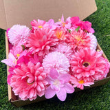 36Pcs Artificial Flower Heads Silk Faux Flower Head For Crafting Project Birthday Cake Blossom Garland Bouquets For Wedding Party Baby Shower Home Decoration (36, Pink)