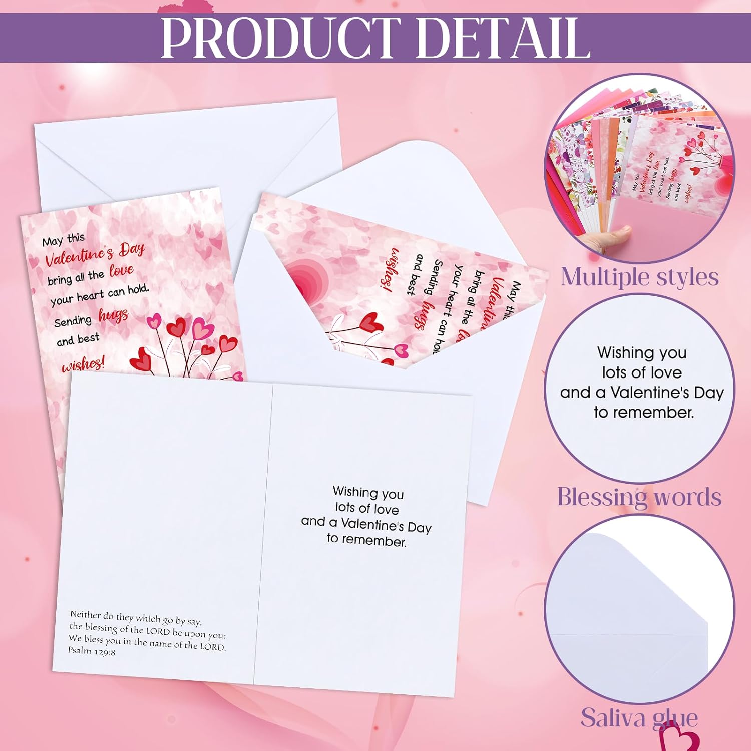48 Pcs 24 Assorted Styles Religious Valentine‘S Day Cards With Scripture Bible Christian Valentine Cards Bulk Hearts Love Flower Religious Greeting Cardboard With Envelopes