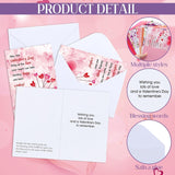 48 Pcs 24 Assorted Styles Religious Valentine‘S Day Cards With Scripture Bible Christian Valentine Cards Bulk Hearts Love Flower Religious Greeting Cardboard With Envelopes