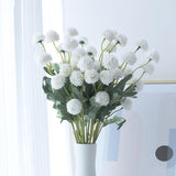 10 Pcs White Kiku Flower Fake Mums Long Stem Flowers,Faux Kiku Flower Bulk,Silk Flowers Mini Chrysanthemum Floral Arrangements,Artificial Flowers Chrysanth Mini Fake Flower