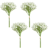 16Pcs Babys Breath Artificial Flowers For Outdoors, Faux Baby Breath Flowers Artificial Bulk White Real Touch Fake Flowers For Wedding Diy Bouquets Centerpieces Party Home Garden Tables Decor