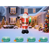 8Ft Inflatable Santa Claus Outdoor Christmas Decoration - Blow Up Santa Claus With Built-In Led Lights For Garden Lawn