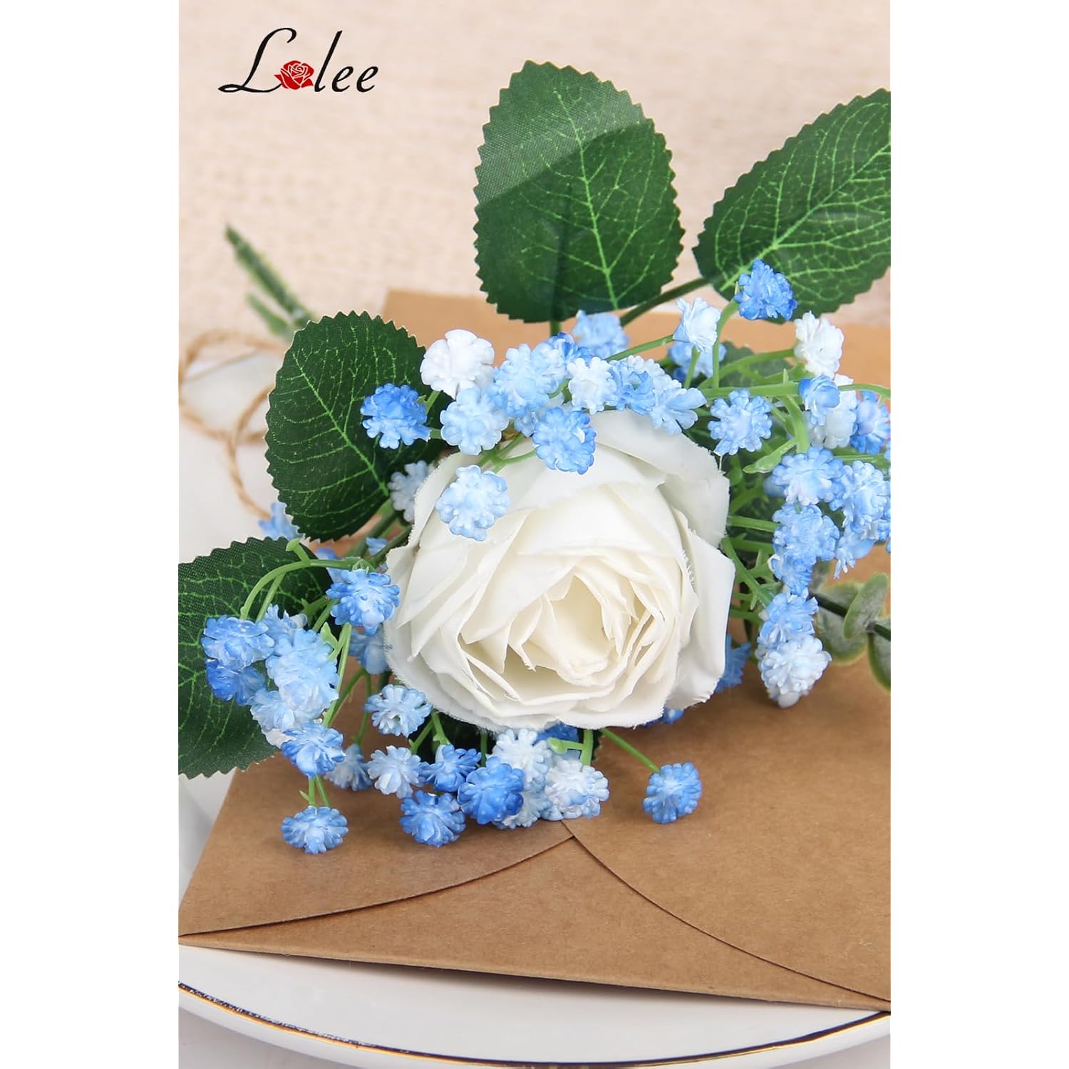 30 Pcs Baby'S Breath Artificial Flowers - Blue Small Babys Breath Flowers - Real Touch Fake Gypsophila Bouquets For Wedding Decor, Party Arrangements, Home Decoration, Diy Crafts
