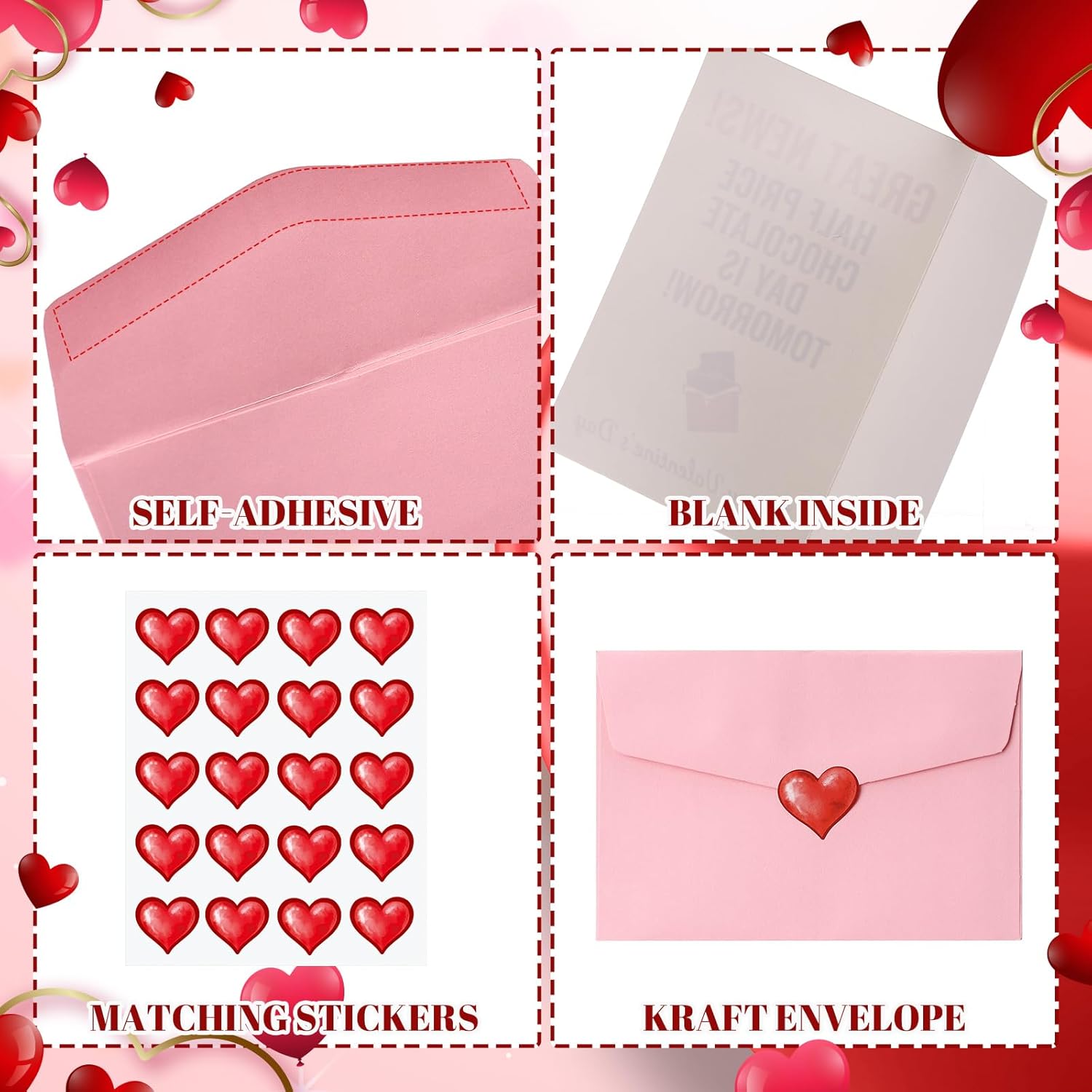24 Pcs Funny Valentine'S Day Card For Coworkers, With Envelopes And Stickers 6 Designs Blank Inside Humorous Valentine'S Day Cards For Coworker Colleague For Colleague Boss Employees