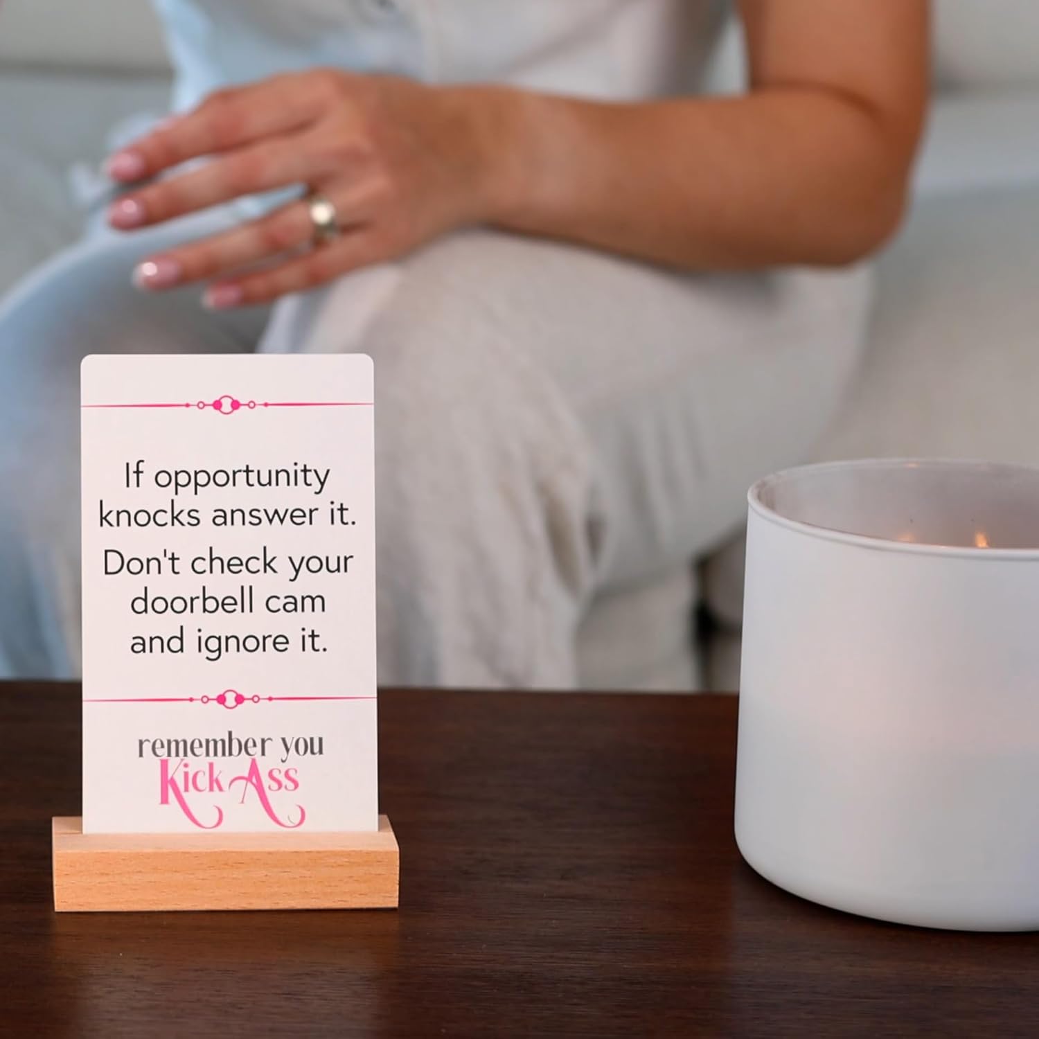 Funny Affirmation Cards For Women With Stand - Daily Motivational And Inspirational Cards - Funny Gift For Women - White Elephant Gifts Funny