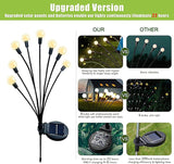 2 Pack Solar Firefly Garden Lights 16 LED Warm White Waterproof Yard Patio Decor