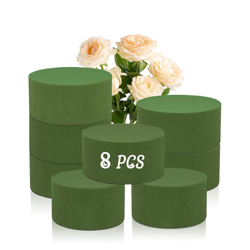 8 Pcs Floral Foam Round Artificial Flower Foam Blocks,Plant Foam For Flower Ar