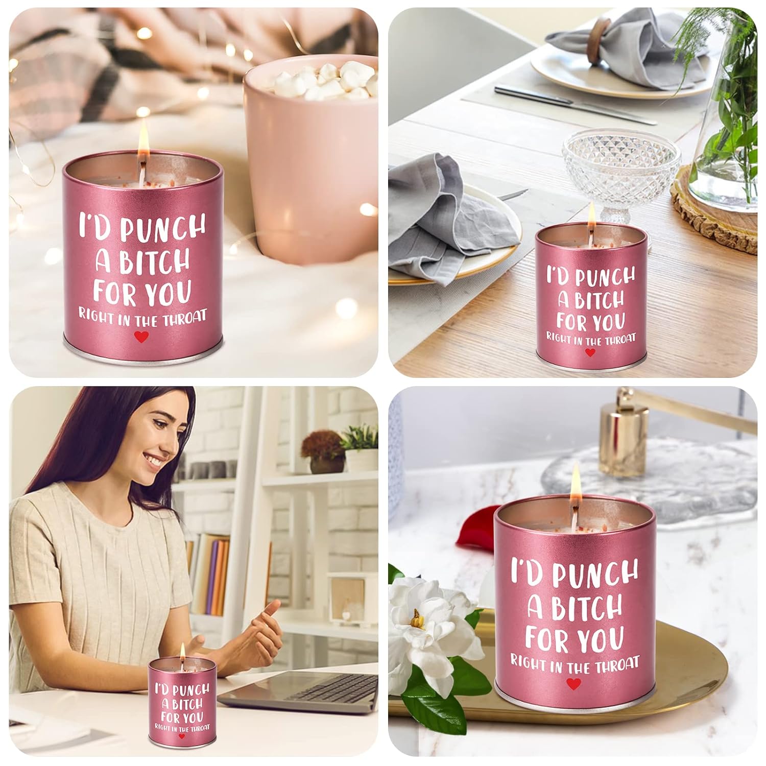 Valentines Day Gifts For Her Scented Candle: Birthday Gifts For Women Mom Girlfriend Wife Sister Galentines Mothers Day Christmas Stocking Stuffers White Elephant Anniversary Friendship Funny Gift