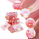 Pop Up Birthday Card, Heartfelt & Funny 3D Popup Birthday Greeting Card With Envelope Pink Sweet Foldable Gift Decoration Box For Women (For Grandma)