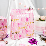 Girl Birthday Wrapping Paper Roll, Pink And Gold Wrapping Paper, Gold Foil Girly Happy Birthday Lettering Design Pink Gift Wrap For Girls Women, Baby Shower, Christmas(17 Inch X 33 Feet)
