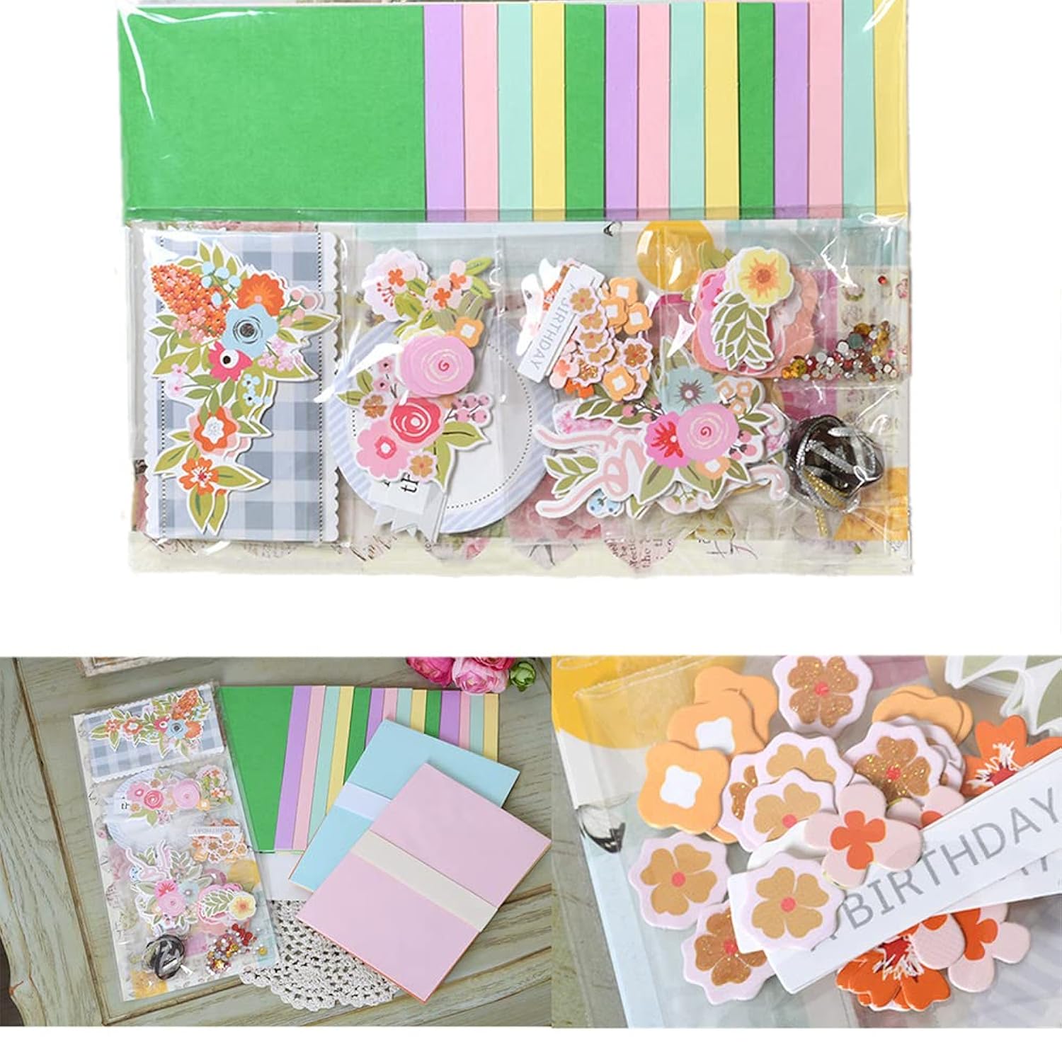 Diy Greeting Card Kits, Paper Greeting Card Set Handmade Diy Making Material Set For Birthday Invitation, Thanksgiving Christmas Holiday Baby Shower 15 Cards + 15 Envelopes