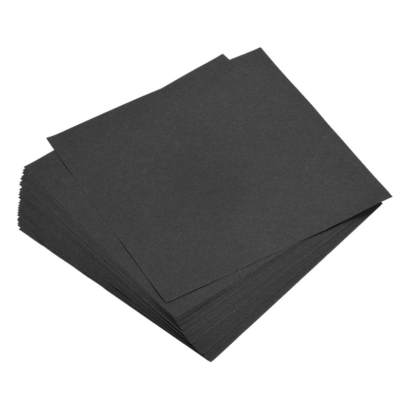 25 Sheets Origami Paper Double Sided Black 6X6 Inch Square Sheet For Art Craft