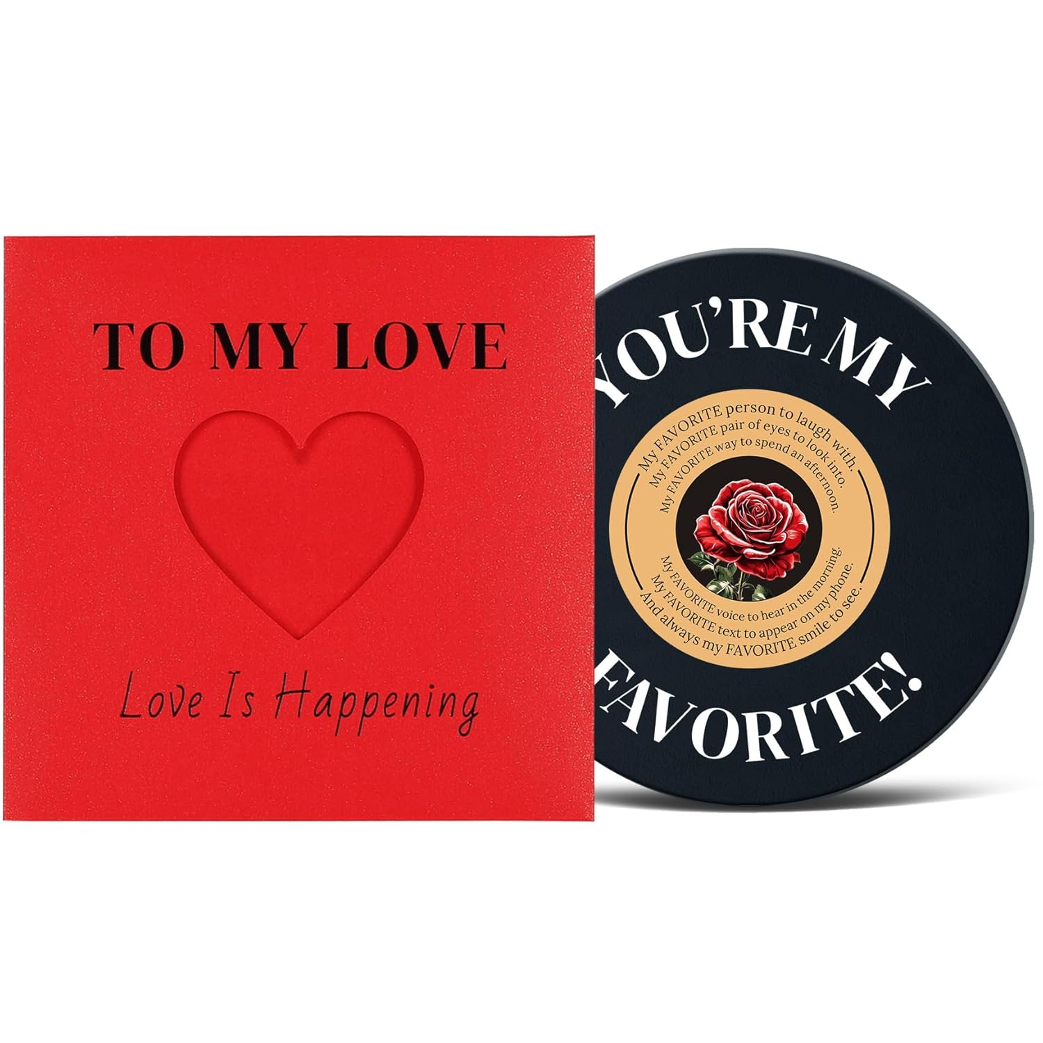 Gifts For Him Men Valentine’S Day - Romantic Valentine’S Card, Valentines Day Decorations, Anniversary Birthday Gift For Husband, Boyfriend, Wife - Valentines Gifts For Him Her - Vinyl Love Card