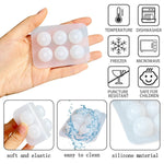 Jewelry Resin Bead Mold (2 Pcs) Diy Dried Flower Epoxy Ab Glue Round Bead Mold (5 Mm), Used For Resin Earrings, Bracelet Jewelry Making, Epoxy Craft Decoration Supplies And 30 S925 Silver Washers