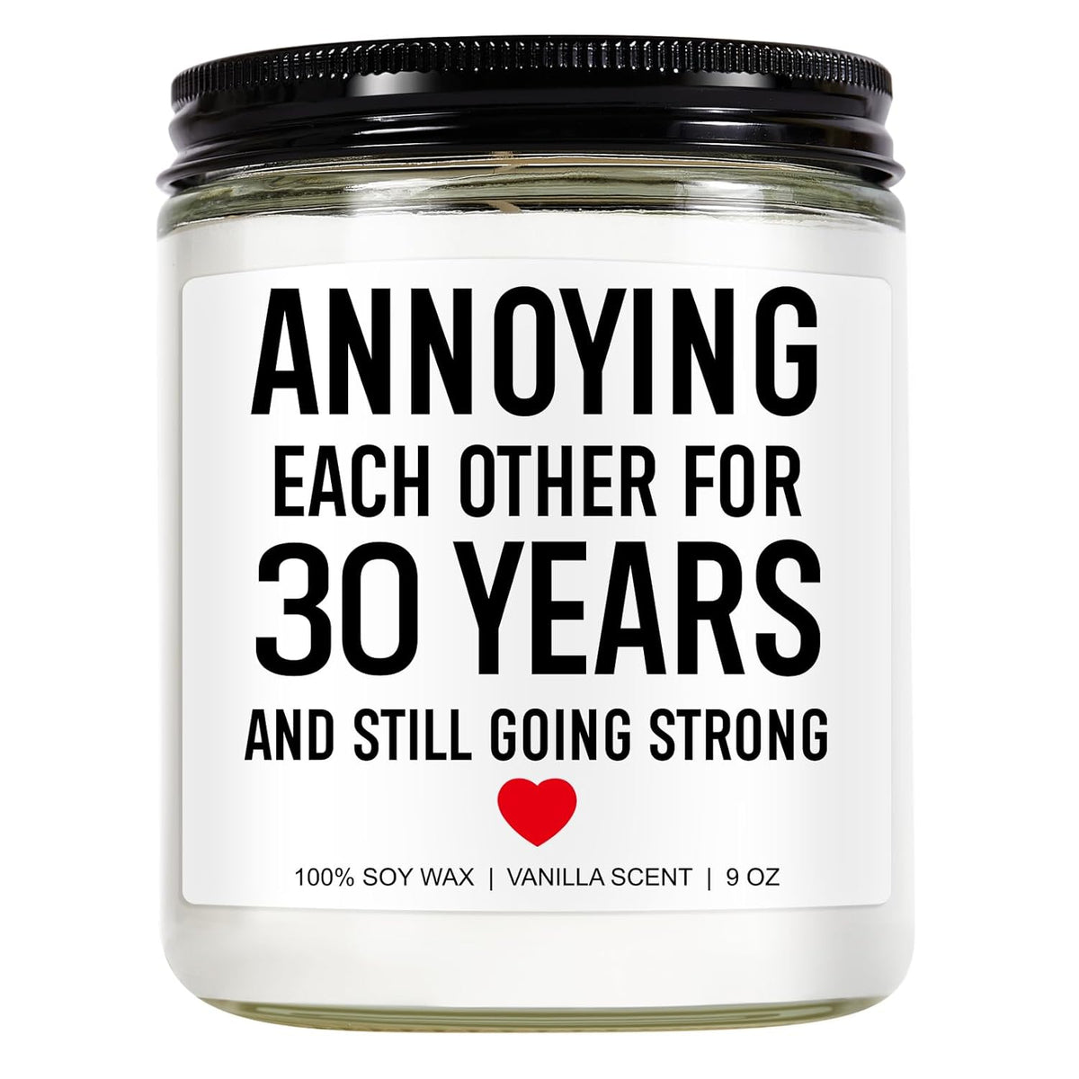 Funny 30 Years Candle, 30Th Anniversary Decorations, 30Th Anniversary, Gifts For Husband, Wife, Couples, Parents, Friends, Men, Women, 30 Year Wedding Anniv. Pearl Presents For Him, Her