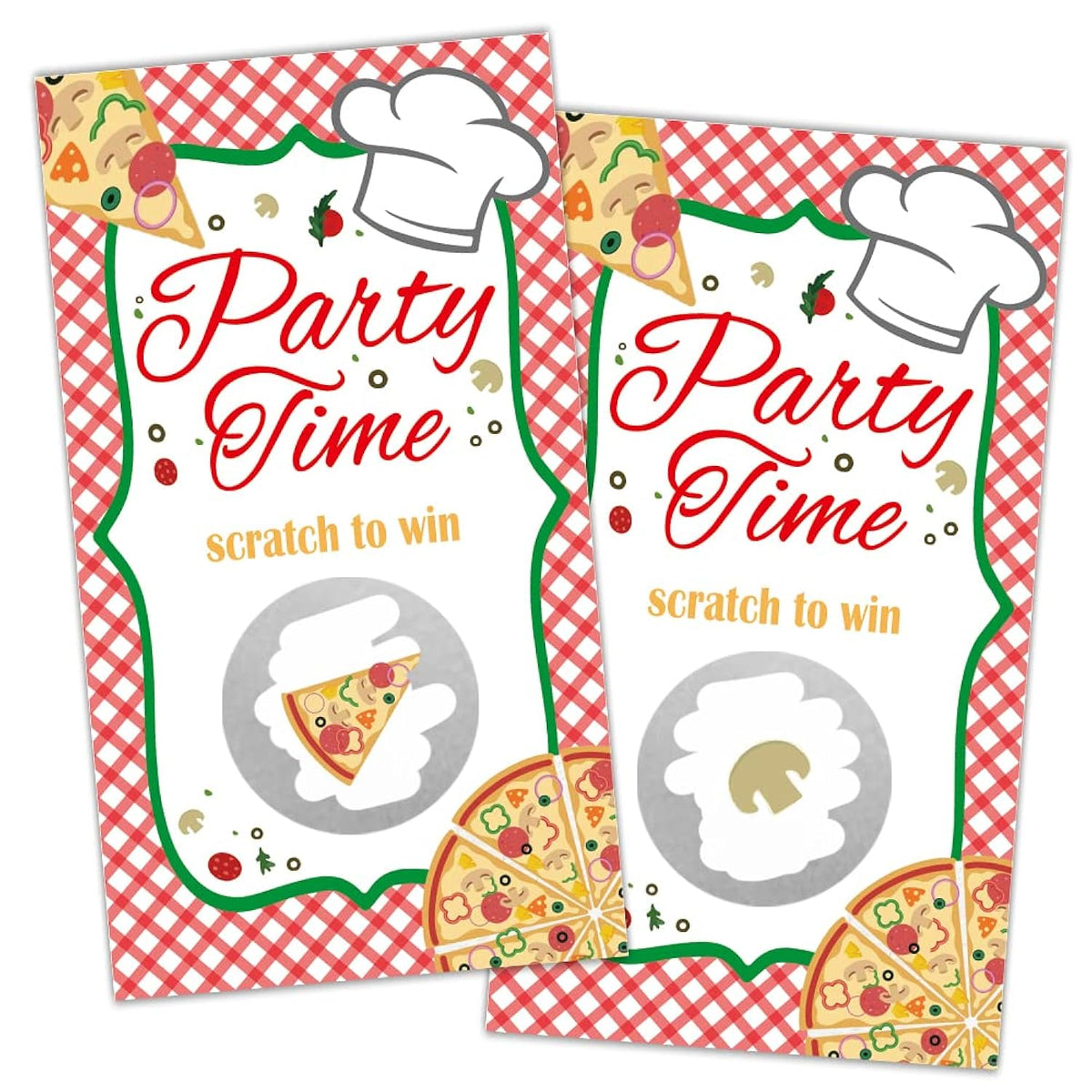 Pizza Party Scratch Off Game Cards?32 Pcs? Wedding Bridal Baby Shower Scratch Off Cards Activity For Christmas Thanksgiving Raffle Tickets Family Holiday Games Supplies For Kids Adults
