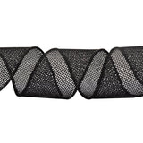 Black Burlap Ribbon - 1.5 Inch X 10 Yards | Faux Jute Wired Ribbon For Wreaths, Christmas Decorations, Rustic Weddings, And Large Bow