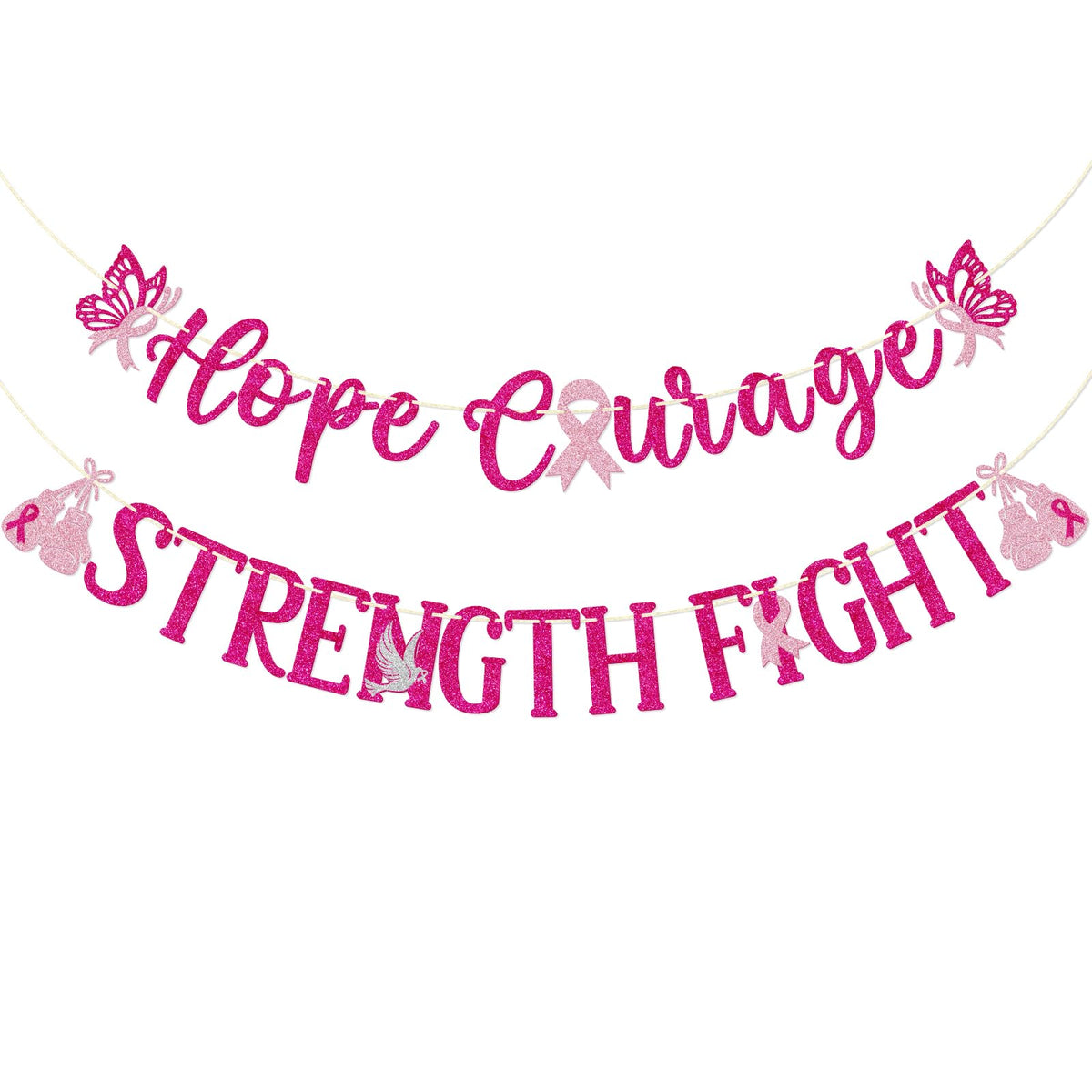 Breast Cancer Awareness Banner, Pre-strung