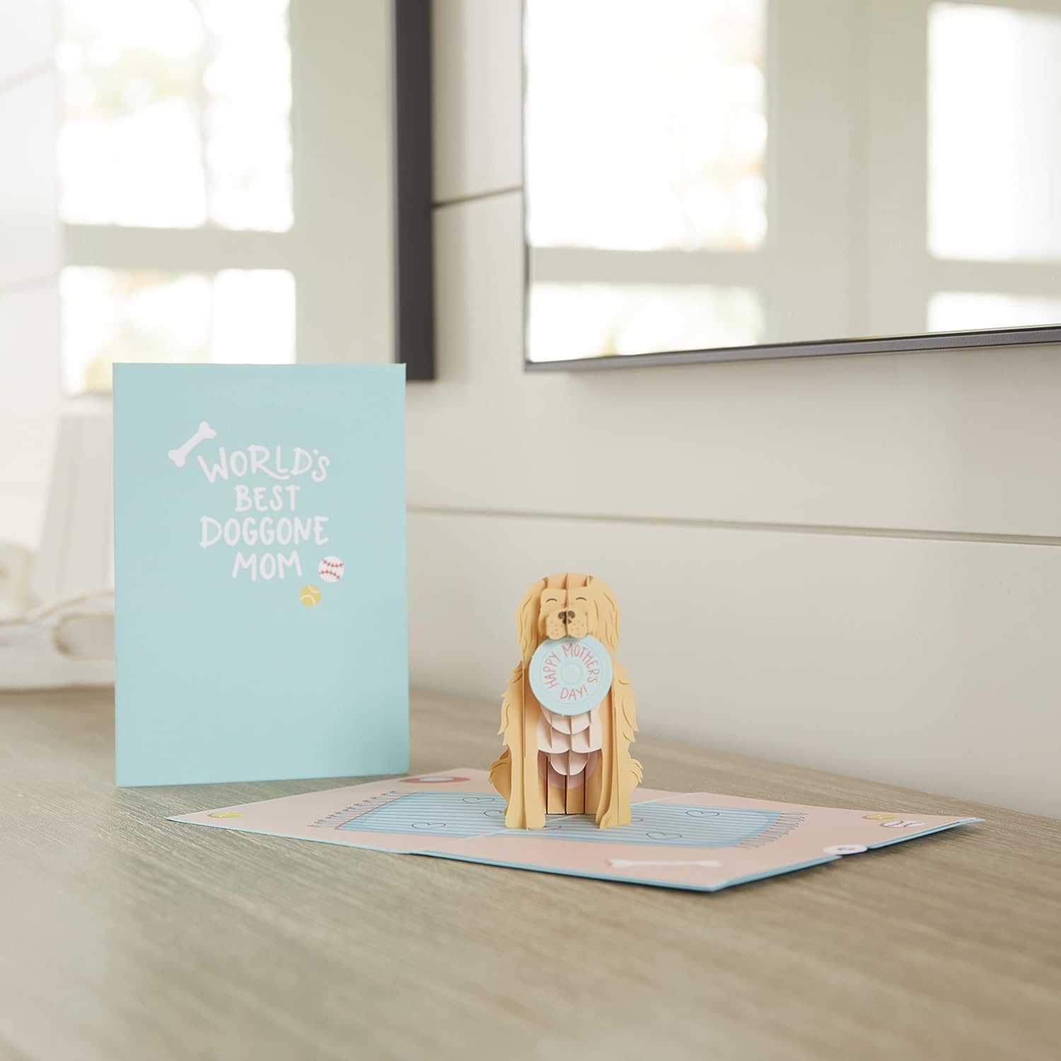 Doggone Mom Pop-Up Card – Mother’S Day Card – Handcrafted 3D Pop-Up Greeting Card For Her – Mother’S Day Love Card From The Dog, 5 X 7”