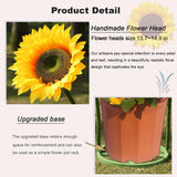 Sunflowers Artificial Flowers Set,5.6 Ft Giant Silk Fake Sunflower Decoration,Sunflower Decor For Rustic Wedding Backdrop,Outdoor Garden Party Photo Props,Shop Window Displays(3Pcs)