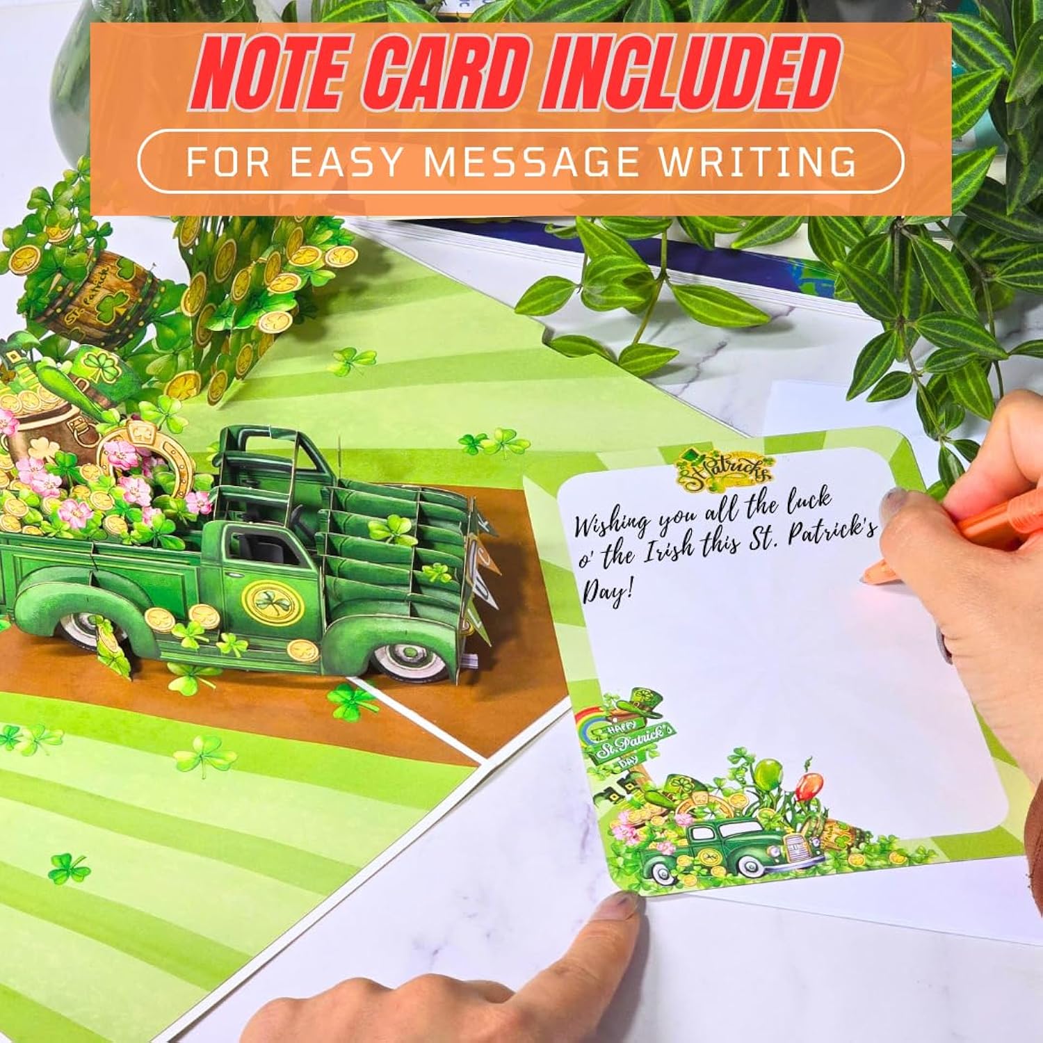 - St Patricks Day Card, Car St Patricks Day Pop Up Card For Kids, Family, Friend, 6X8 Inch St Patrick'S Day Cards, Included Envelope