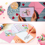 24 Sets Happy Mother'S Day Cards Floral Mom Greeting Card With Envelopes And Stickers Watercolor Heart Rose From Daughter For Party Gifts Supply