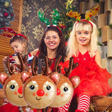 Reindeer Balloons Christmas Foil Balloons For Reindeer Themed Party Decoration Supplies Christmas Birthday Decoration Decor Ballons Arch Kits Party Balloon Set 3Pcs