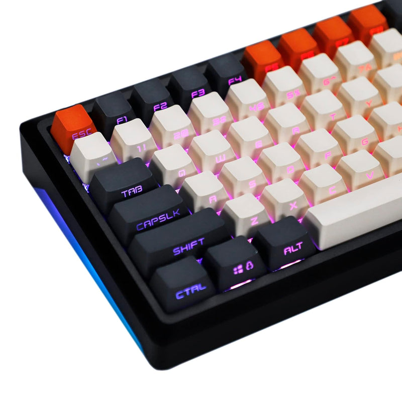 133 Key Carbon Pbt Double Shot Side-Lit Shine Through Backlit Keycaps Oem Prof