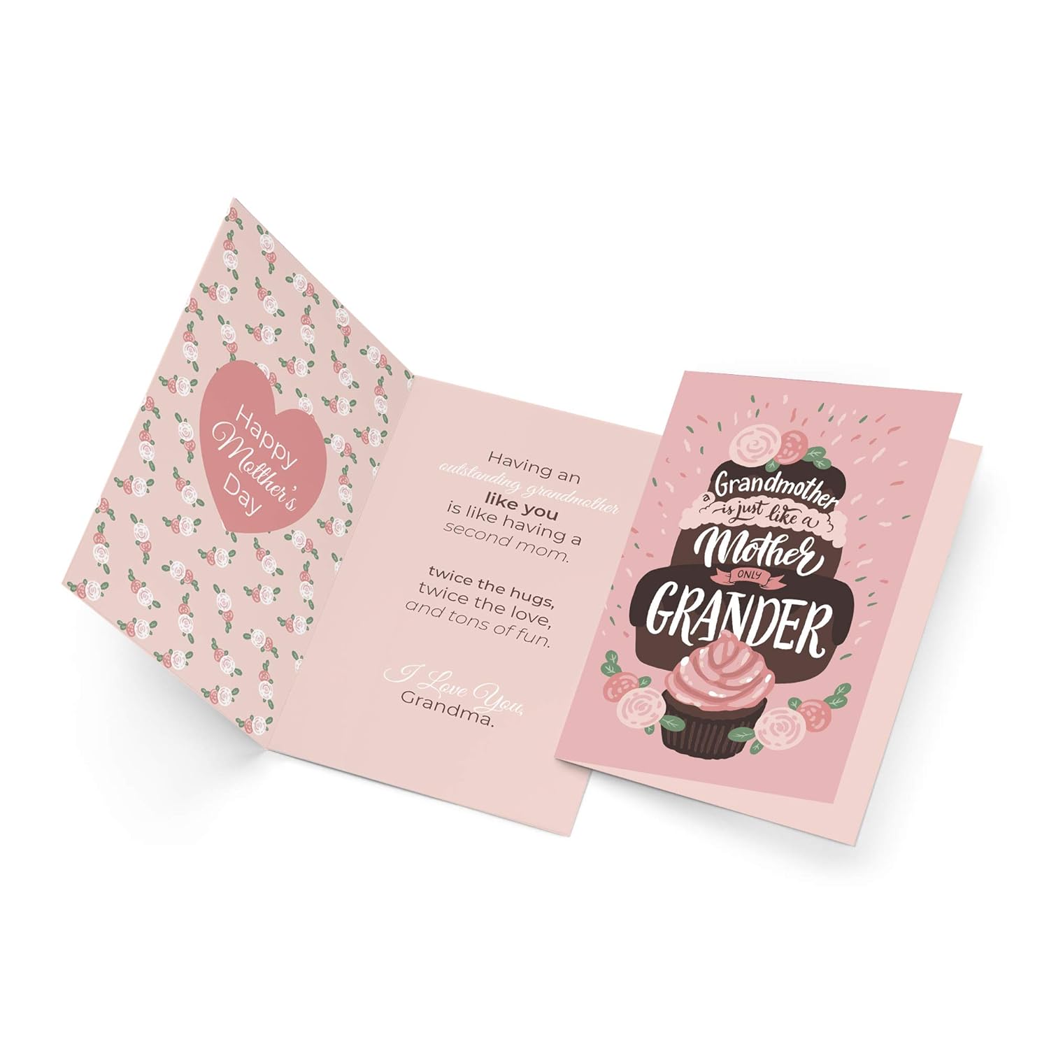 Grandma Mother'S Day Card, Made In America, Eco-Friendly, Thick Card Stock With Premium Envelope 5In X 7.75In, Packaged In Protective Mailer