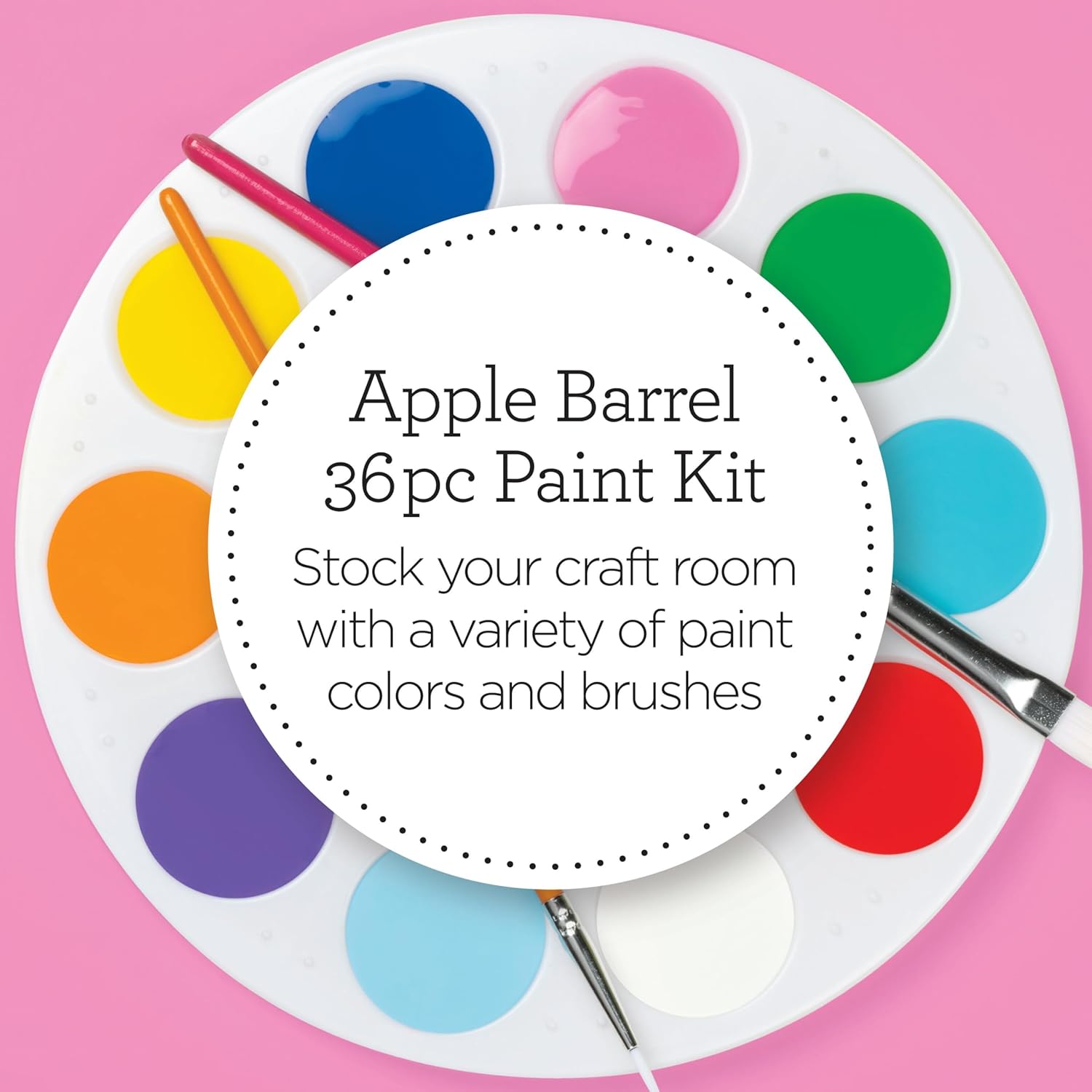 Apple Barrel Acrylic Craft Paint Kit, Matte Finish, 36 pc