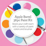 Apple Barrel Acrylic Craft Paint Kit, Matte Finish, 36 pc