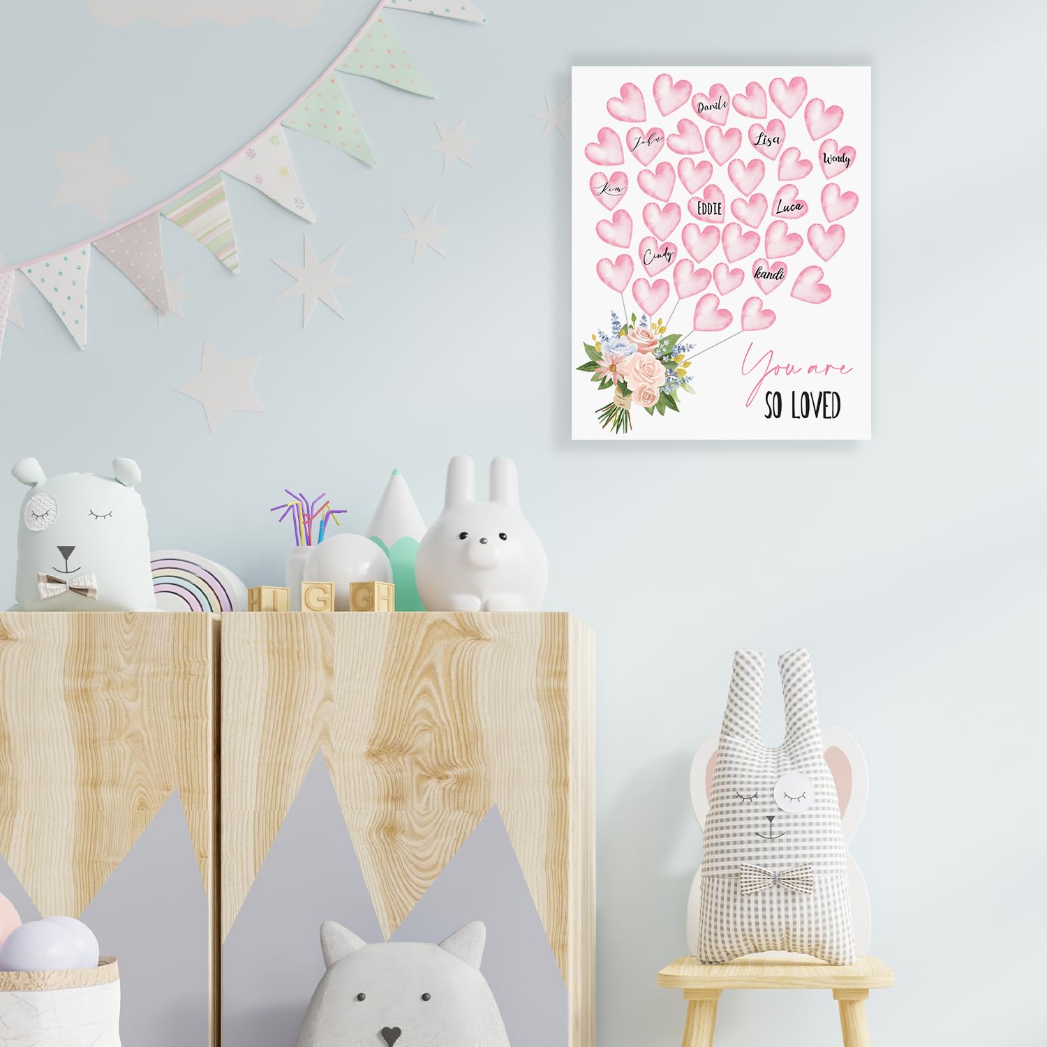 Wedding Party Decorations,Perfect Gift For Newlyweds, Themed Wall Decor With Balloons And Flowers, Romantic Gift For Couples, Ideal For Home Decoration And Wedding Guest Books