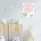 Wedding Party Decorations,Perfect Gift For Newlyweds, Themed Wall Decor With Balloons And Flowers, Romantic Gift For Couples, Ideal For Home Decoration And Wedding Guest Books