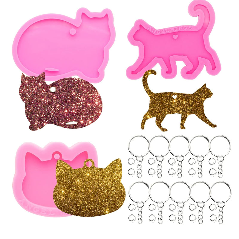 33Pcs Epoxy Resin Molds Kit, Lovely Kitten Silicone Molds For Resin Ep