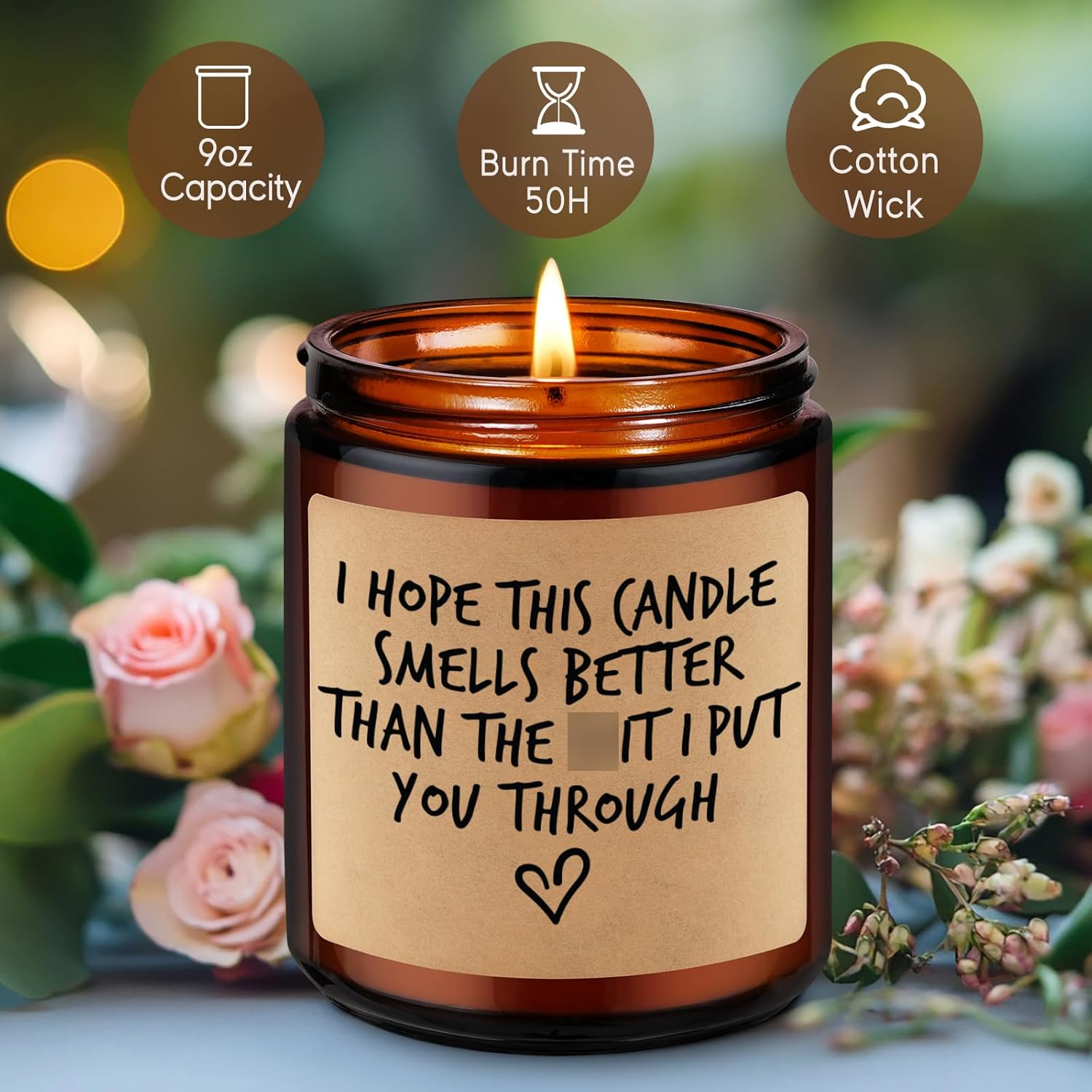Candle, I'M Sorry I Love You Gifts For Her Him Mom, Gifts For Wife, Grandma Girlfriend Wife Birthday Presents Ideas, Valentines Funny Presents For Women Men Dad Husband Boyfriend Parents