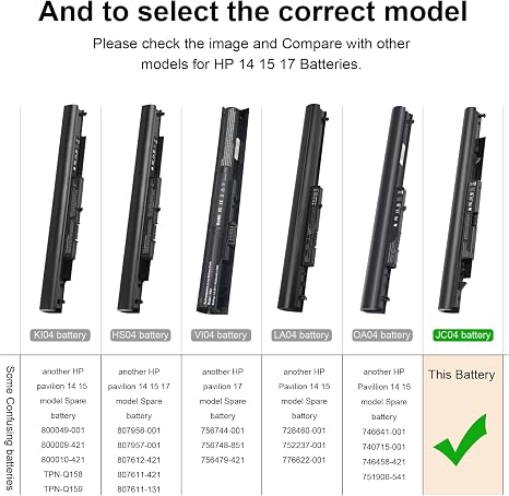 HP Replacement Laptop Battery JC03 JC04 919700-850 for 15-BS 15-BW Series