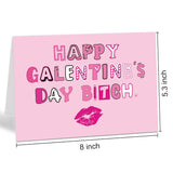 Happy Galentine'S Day Card For Best Friend, Rude Galentines Day Gift Idea For Sister Bestie, Anti Valentines Day Card, Lady Friends Celebrate Card