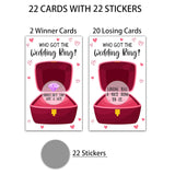 Who Got The Wedding Ring Scratch Off Game Cards, Bridal Shower Scratch Cards, Wedding Shower Games Ideas, Bachelorette Party, Engagement Party Activities & Decorations (22 Pack)-01