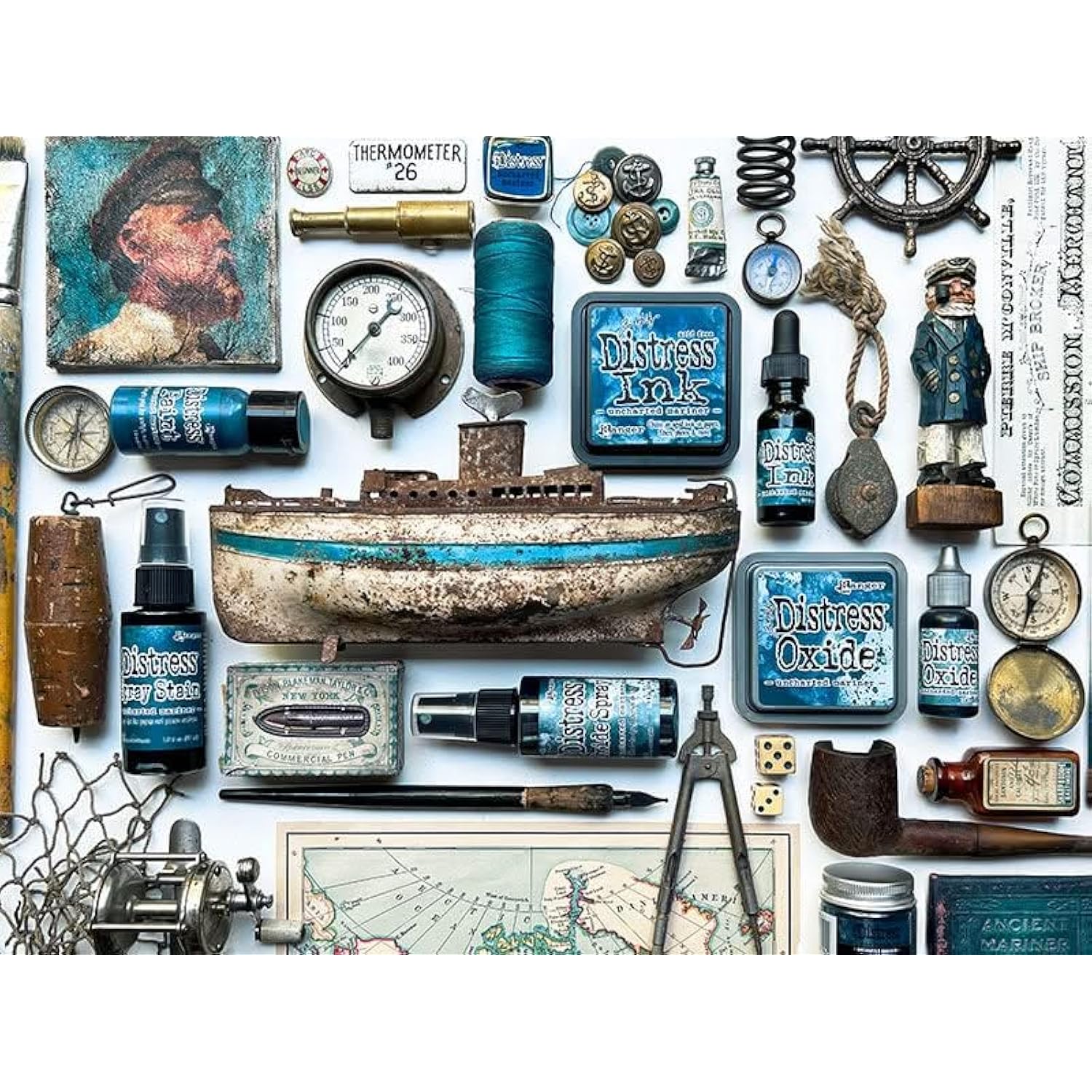 Tim Holtz Distress-Paint-Uncharted Mariner, 29.5 ml (1 fl oz)