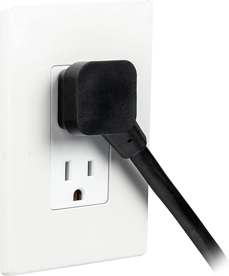 Surge Protector Power Strip 6 Outlets 450J 3FT Flat Plug Extension Cord 2 Pack Black