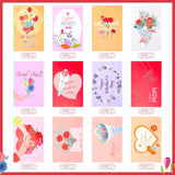 180 Pack Mother'S Day Card Assortment With 180 Envelopes And 180 Cute Stickers Floral Mother'S Day Greeting Cards Blank Inside For Birthday Supplies, 4 X 6 Inch, 12Designs