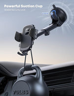 Car Phone Holder - Strong Suction, 360° Rotation, Adjustable Mount for iPhone