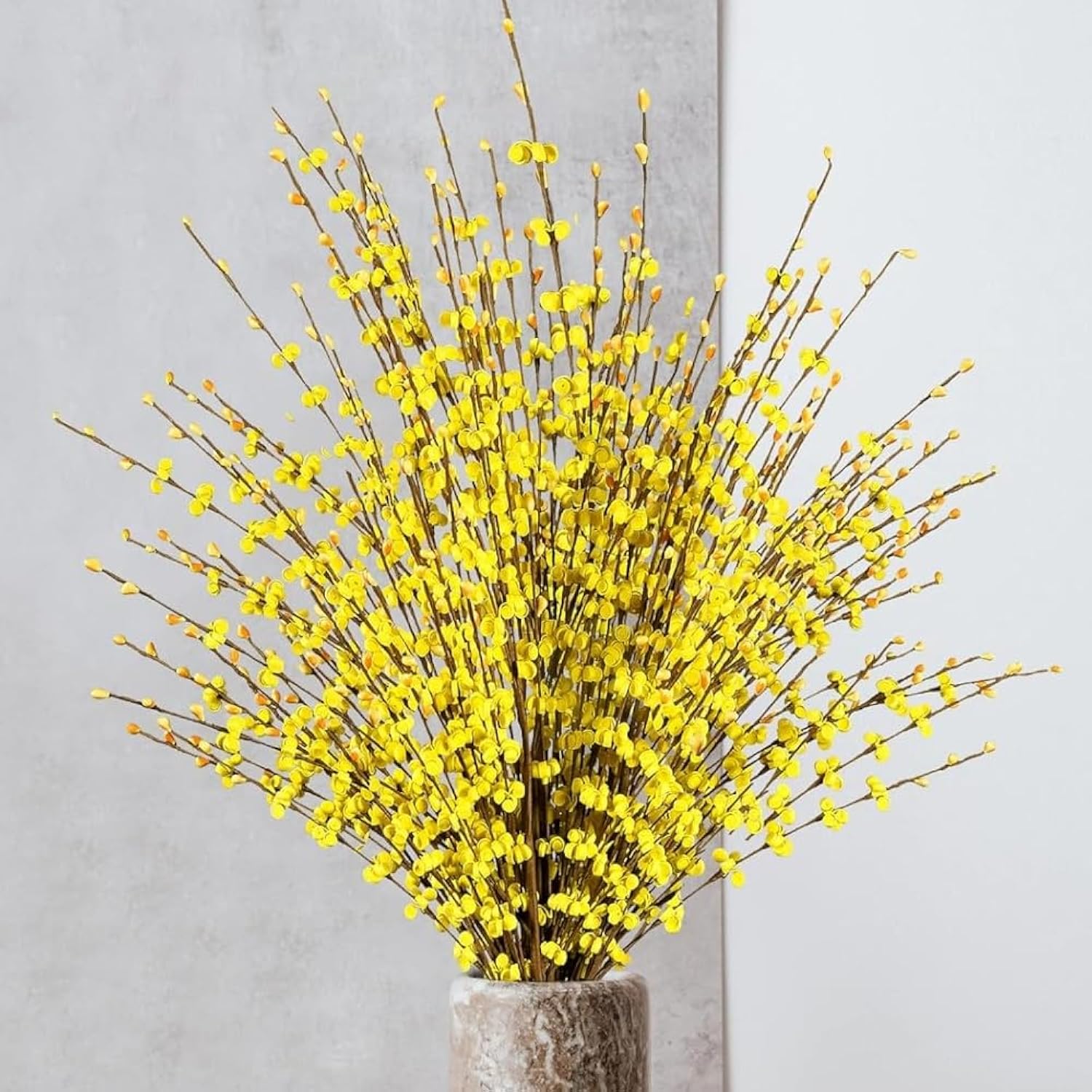 8 Pcs 29.5“ Long Artificial Jasmine Flowers Tall Fake Flower Bouquet Faux Jasmine Plants Dry Branches For Wedding Home Party Office Party Diy Decor (Yellow), -100882