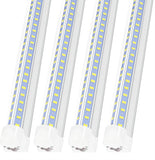4 Pack 4FT LED Shop Lights 50W 7000LM 6500K V Shape Linkable Fixtures for Garage Workshop Warehouse