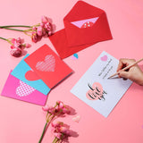 Valentine'S Day Cards Assortment Blank Heart Shaped Red Love Note Cards Bulk 4 X 6'' Assorted Valentines Greeting With Red Envelopes And Sweet Heart Stickers(90 Set)