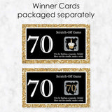 Big Dot of Happiness Adult 70th Birthday - Gold - Birthday Party Game Scratch Off Cards - 22 Count